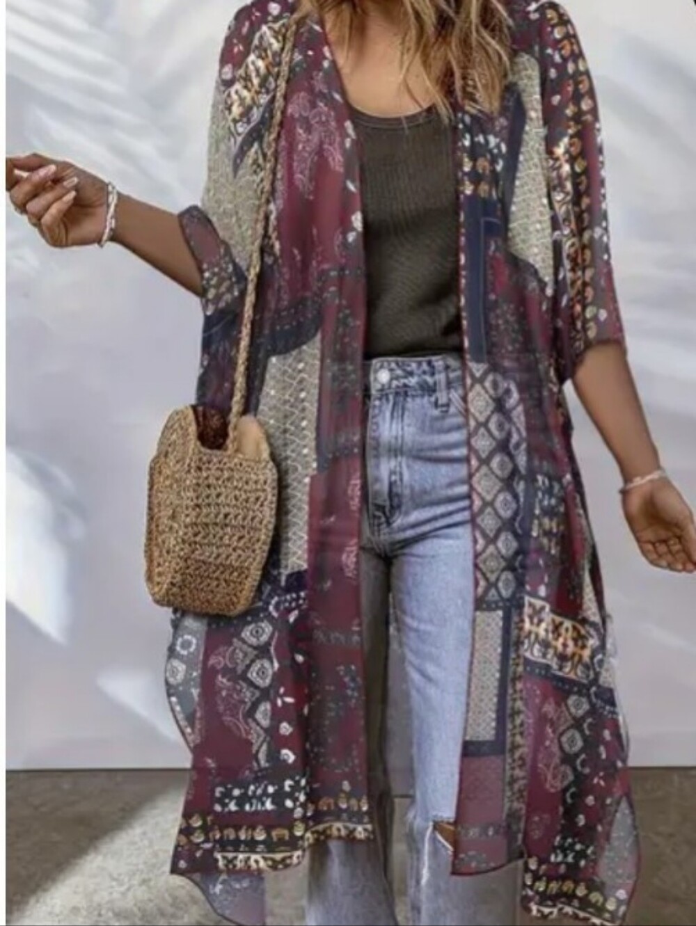🆕 Boho Kimono. Awesome colors! One size fits all.